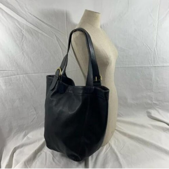 Authentic COACH Large Soho Black Leather Shopping Tote Bag - Picture 15 of 15
